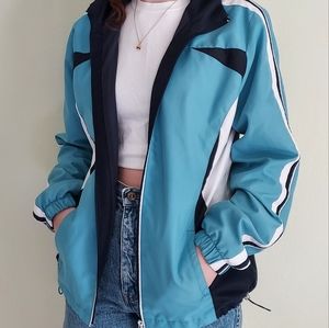 Vintage Light Weight Jacket size M (light blue, white, navy)